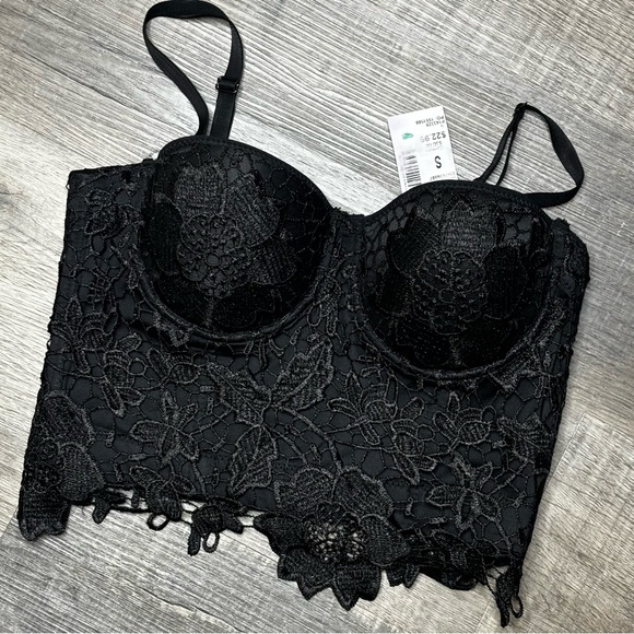 Bustier-Papaya Eyelet Bustier, NWT - Picture 3 of 13